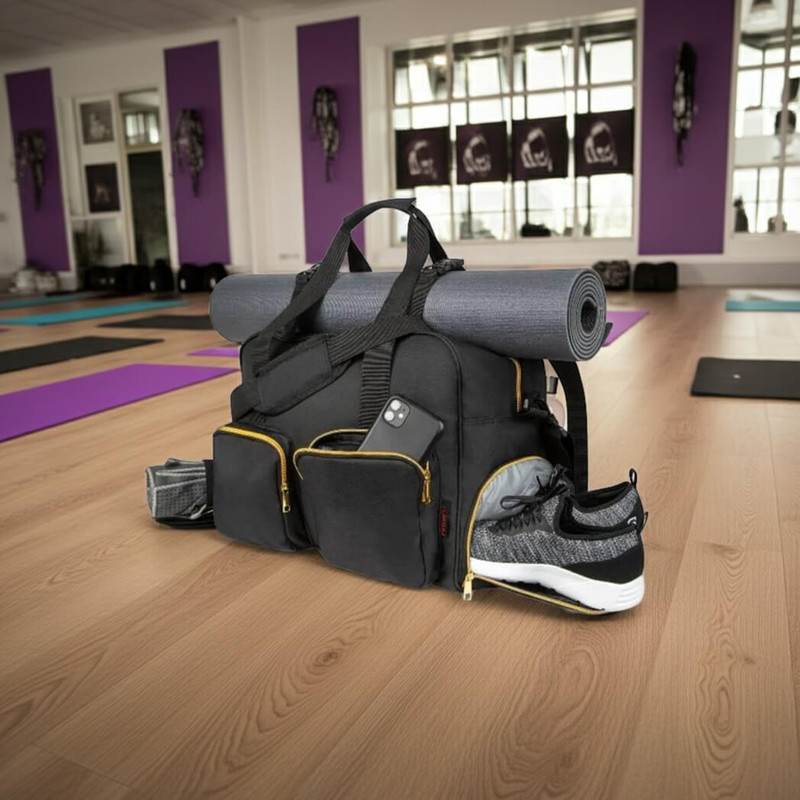 "GRAB IT & GO" Fitness Travel Duffel, Black