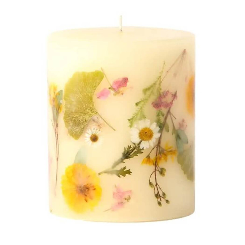 Rosy Rings Lemon Lychee Small Round Botanical Candle 