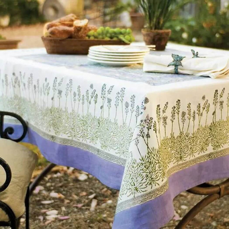  Couleur Nature Lavender Purple Tablecloth Rectangular, 71 x 106 