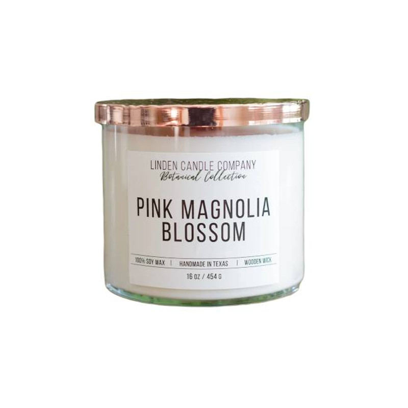 Linden Candle 16-oz Pink Magnolia Scented Soy Candle
