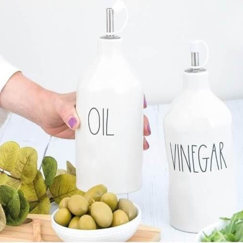 Rae Dunn Artisan Oil & Vinegar Cruets, Set of 2 Rae Dunn Artisan Oil & Vinegar Cruets, Set of 2