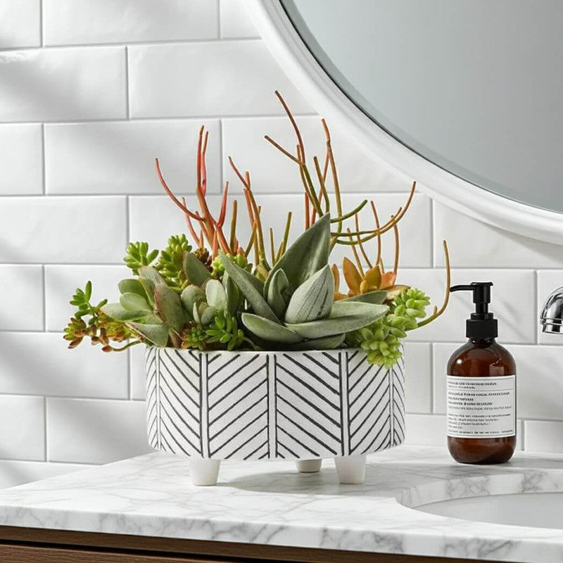 Magenta Geometric Planter Cloud Extra Large