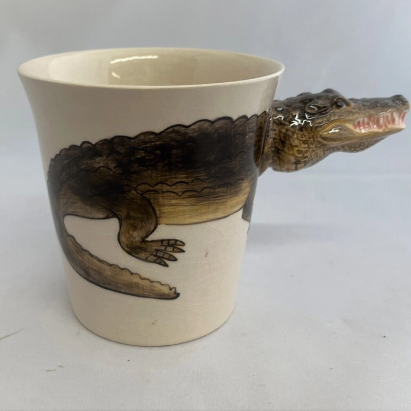 Sea Island Imports Stoneware 8-Oz Mug, Alligator