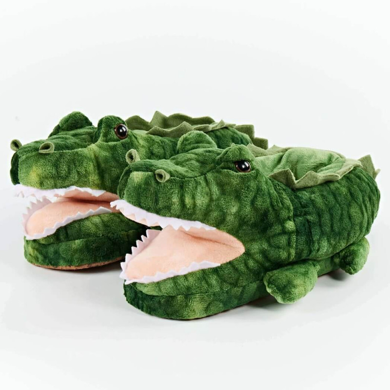 Oooh Geez Alligator Hugs Kids Plush Slippers