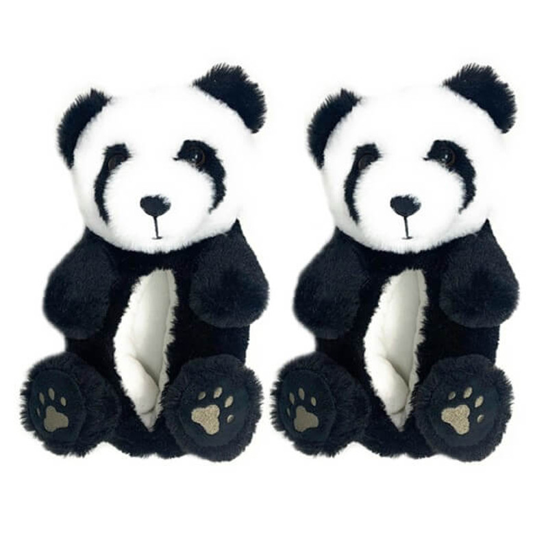 Oooh Geez Panda Hugs Kids Plush Slippers