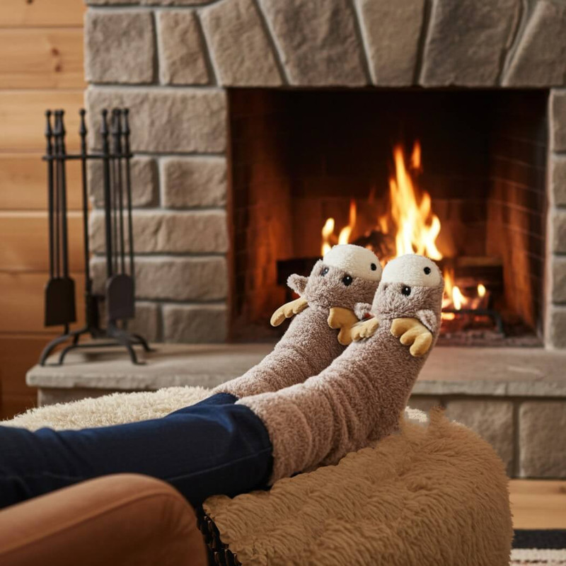 Oooh Yeah/Oooh Geez Moose Up Women's Slipper Socks