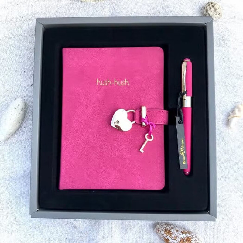 Victoria's Journals Pink Vegan Leather Hard Cover Journal