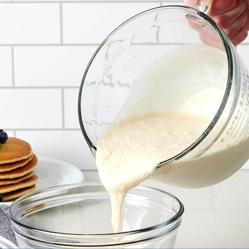 Anchor Hocking Batter Bowl, 2 Quart Glass Mixing Bowl with Red Lid Anchor Hocking Batter Bowl, 2 Quart Glass Mixing Bowl with Red Lid