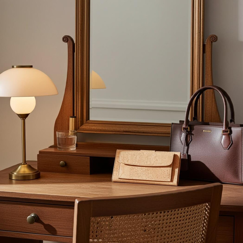 Lu Capel Vegan Cork Women's Wallet - Golden Tan