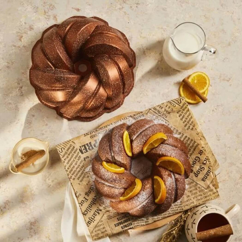 Emsan Non-Stick Maya Cake Mold, Copper