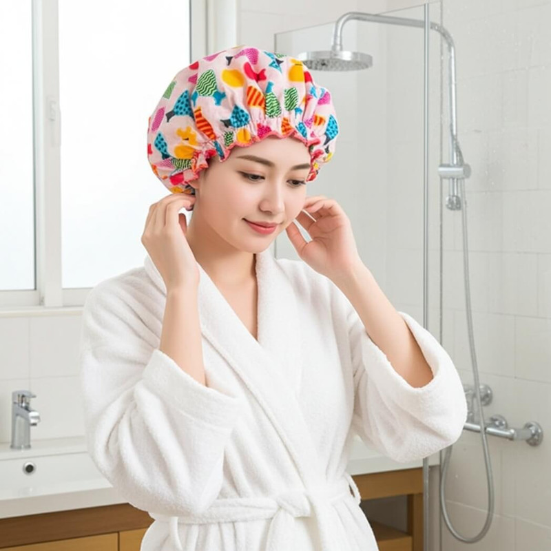 Spa Sister Bouffant Shower Cap, Dresses