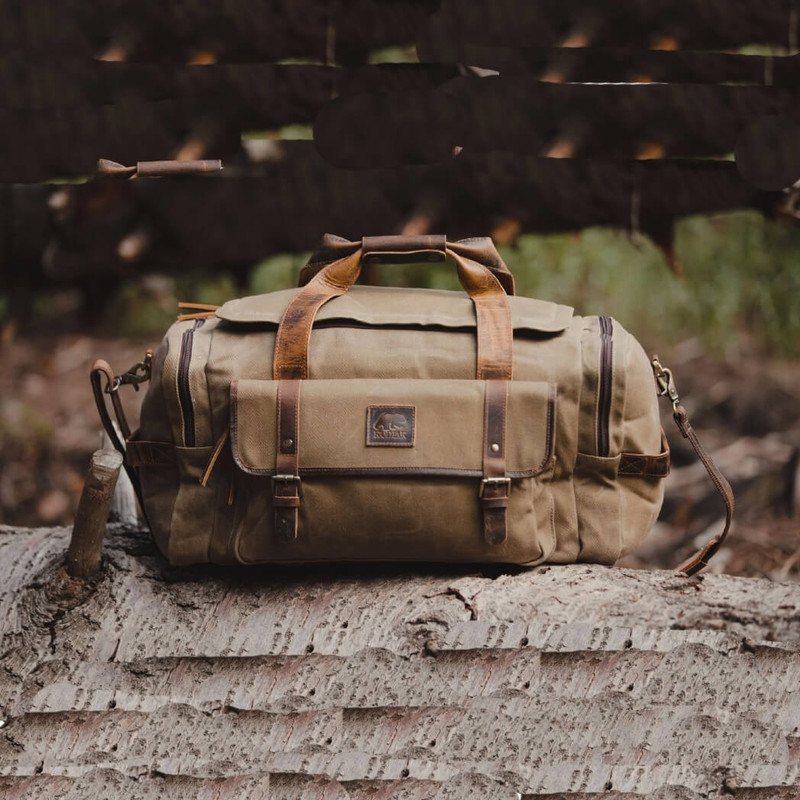 Kodiak Leather 55L Wasatch Duffel, Vintage Sage