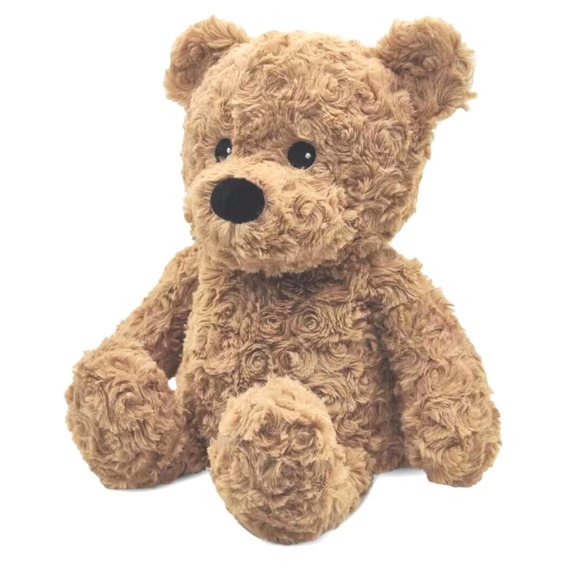 Warmies Brown Curly Bear Heatable Plush Lavender Scented Stuffed Animal