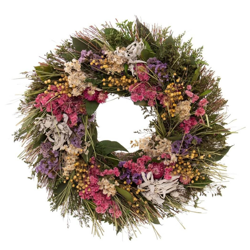 Andaluca Floral Sage Wreath, 18 Inches