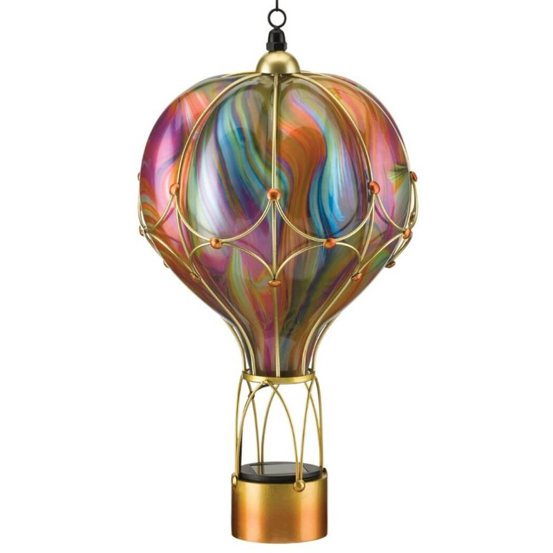 Regal Art Swirl Balloon Solar Lantern, LG-Orange 