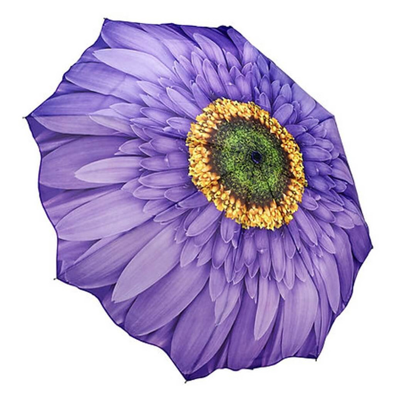 Galleria Enterprises Wisteria Daisy Folding Umbrella, Reverse Close  Galleria Enterprises Wisteria Daisy Folding Umbrella, Reverse Close