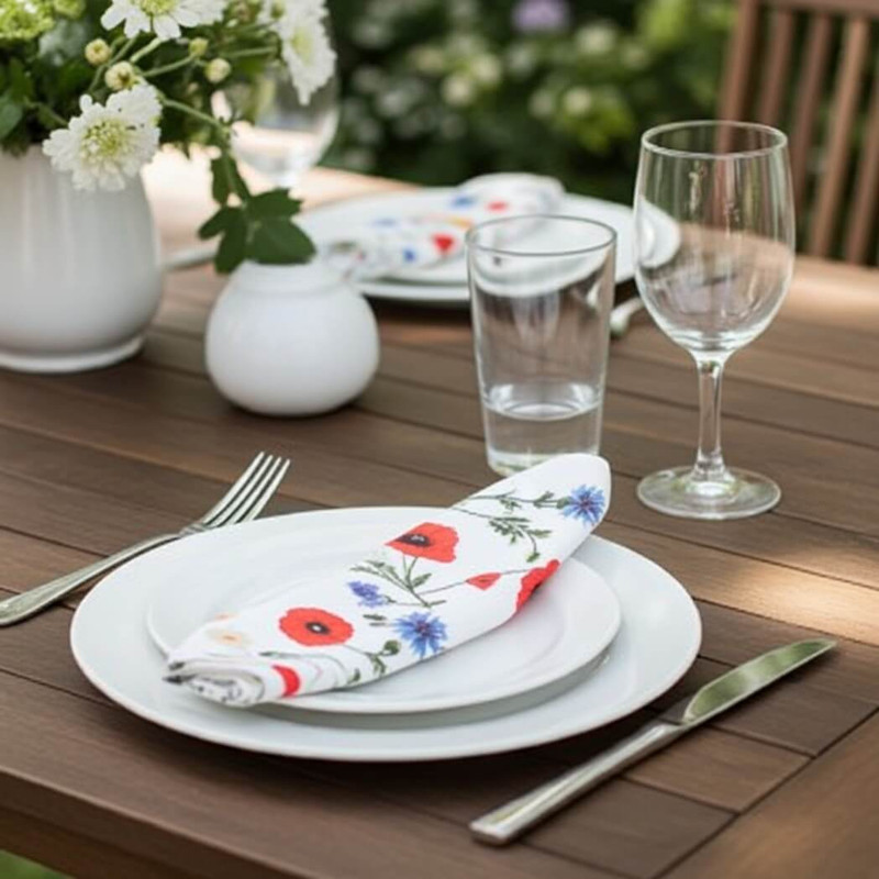 DII Design Imports Floral Notes Printed Napkins, Set of 6 DII Design Imports Floral Notes Printed Napkins, Set of 6