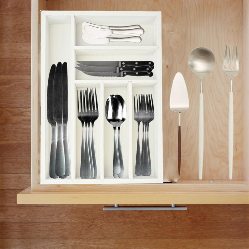 Boston Warehouse In-Drawer Flatware Organizer, Six Sections