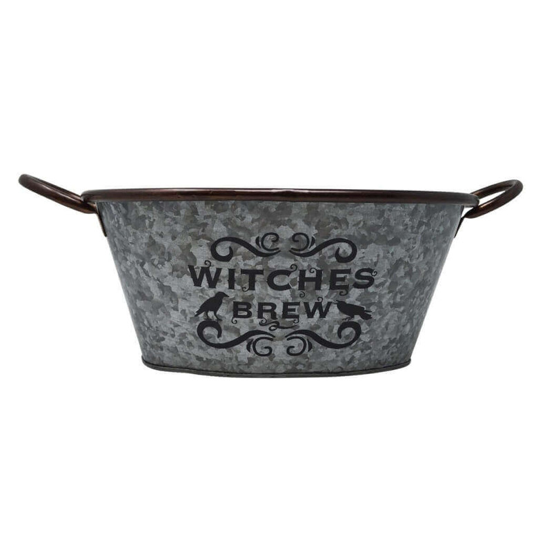 Boston Warehouse 13" Galvanized Ice or Candy Bucket, Witches Brew
