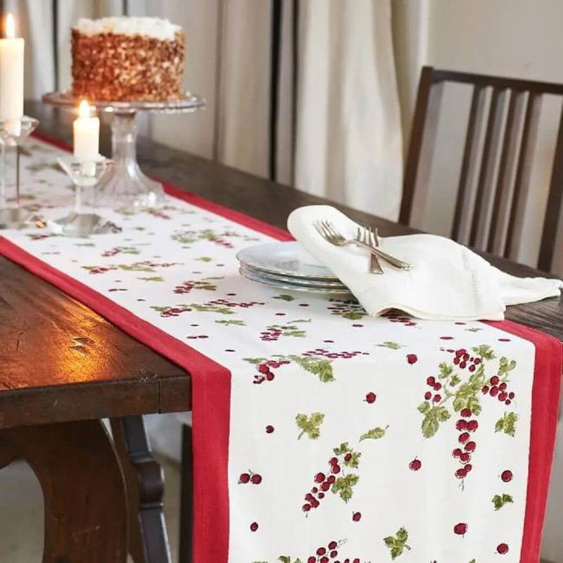 Couleur Nature Gooseberry Table Runner - 16 x 90 Inches