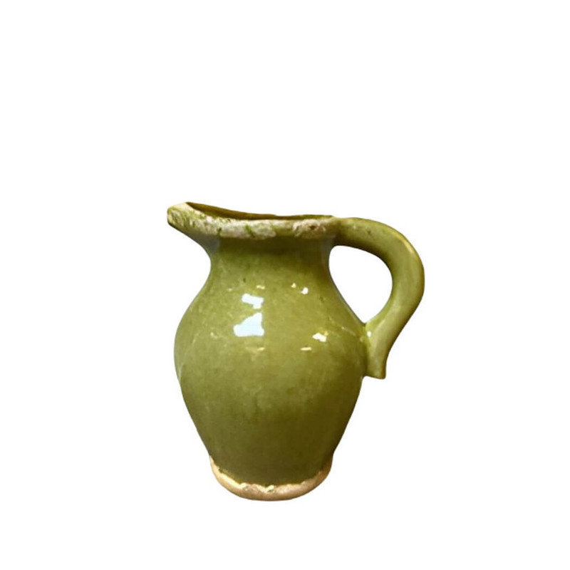 Vagabond Vintage Ceramic Pitcher Vase, Light Green