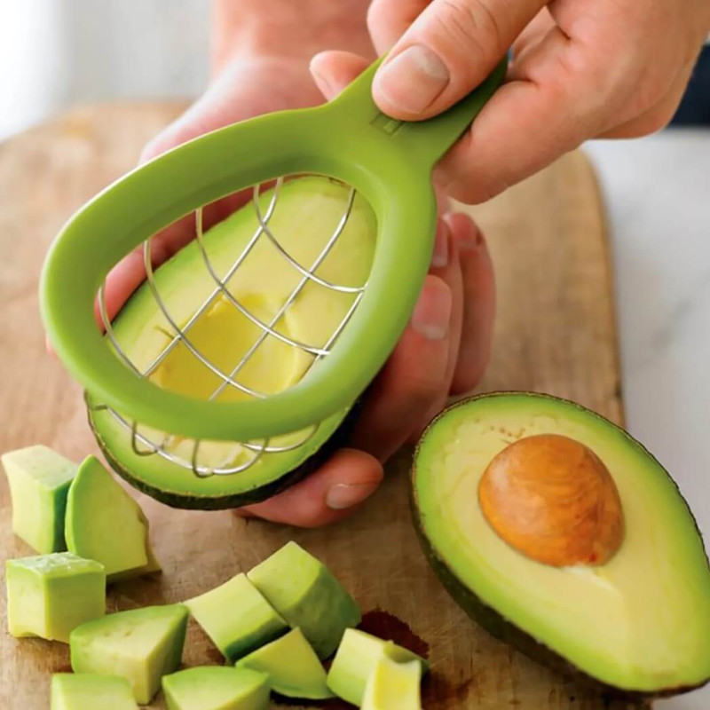 1947 Kitchen Stainless Steel Easy Avocado Slicer and Perfect Cubing Tool