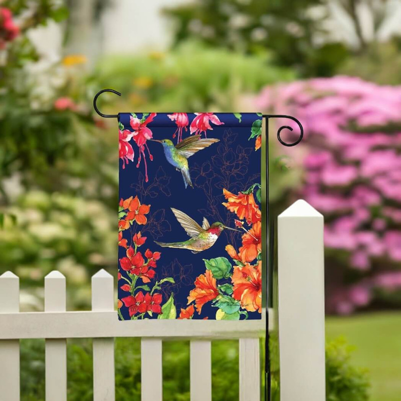 Studio M BreezeArt Garden Flag, Hummingbird Harmony