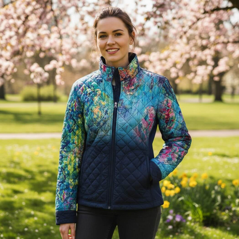 Galleria Quilted Jacket, Monet Wisteria