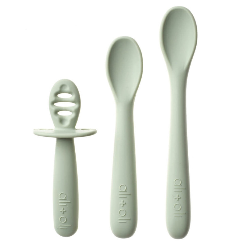 Ali+Oli 3pc Silicone Spoon Set for Baby