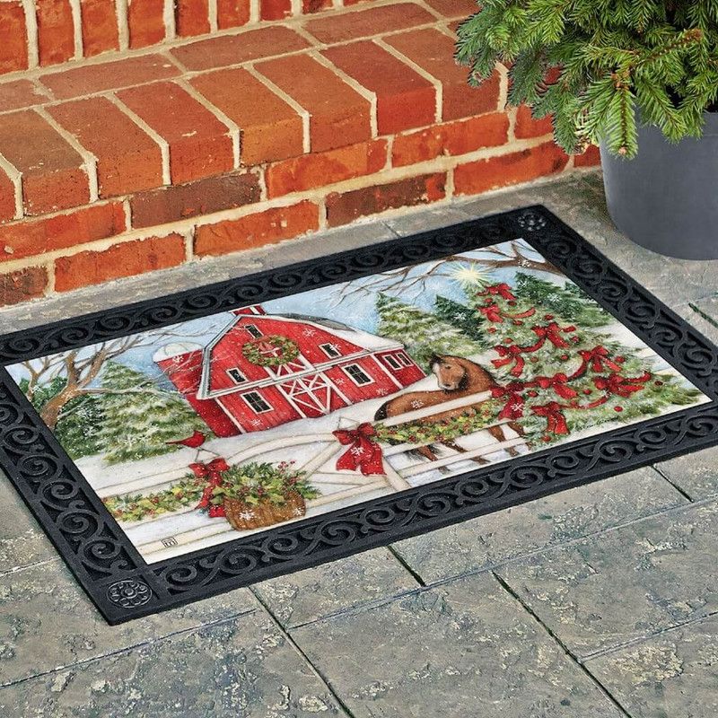 Studio M MatMates Doormat, Christmas on the Farm
