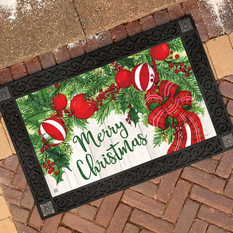 Studio M MatMates Doormat, Christmas Garland