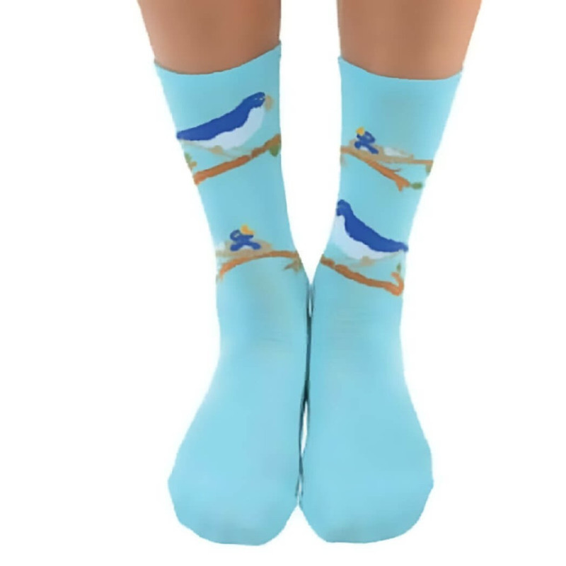 Snoozies Women's Simply Pairables Splitz Novelty Dress Socks, Bird