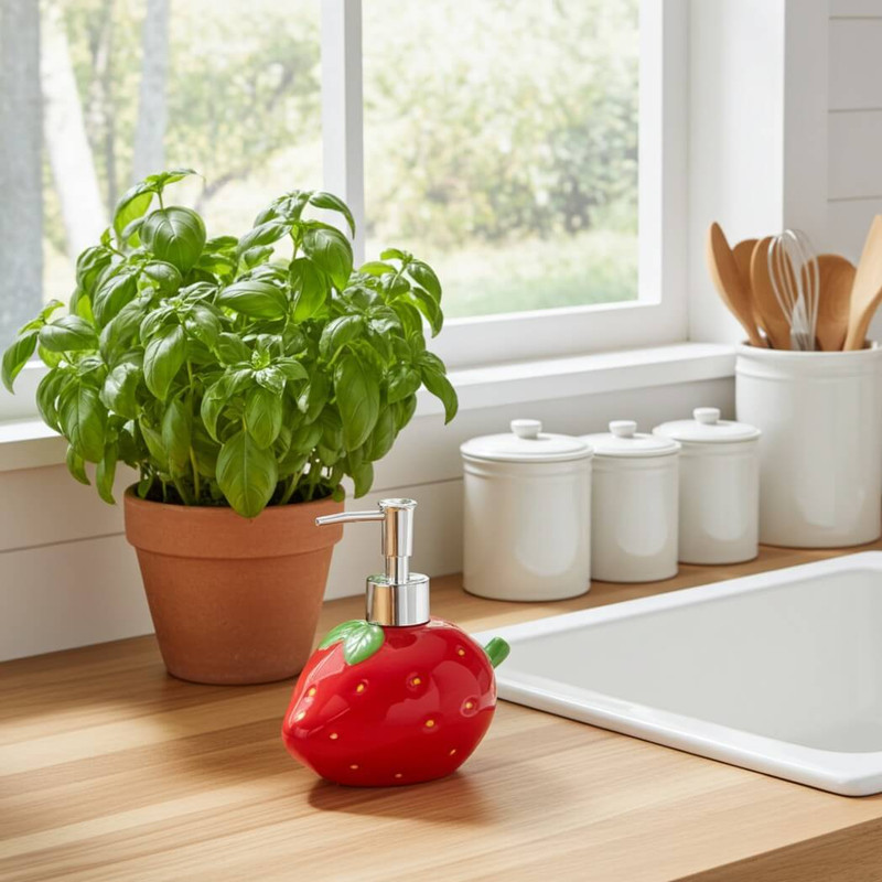 Home Essentials Strawberry Soap Dispenser