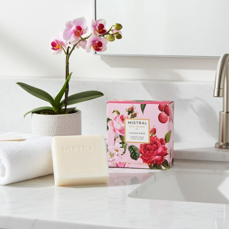Mistral Bar Soap 7-ounces Luxe-Lychee Rose