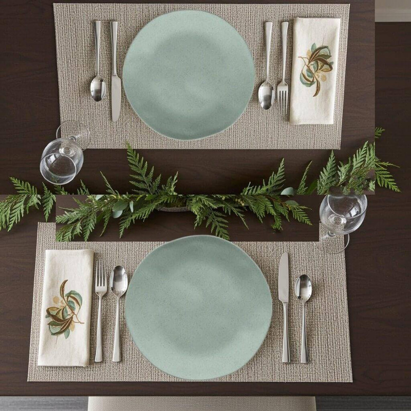 TarHong Wheat Straw Pp Dinner Plate, Microwave Safe, Set of 6 Sage