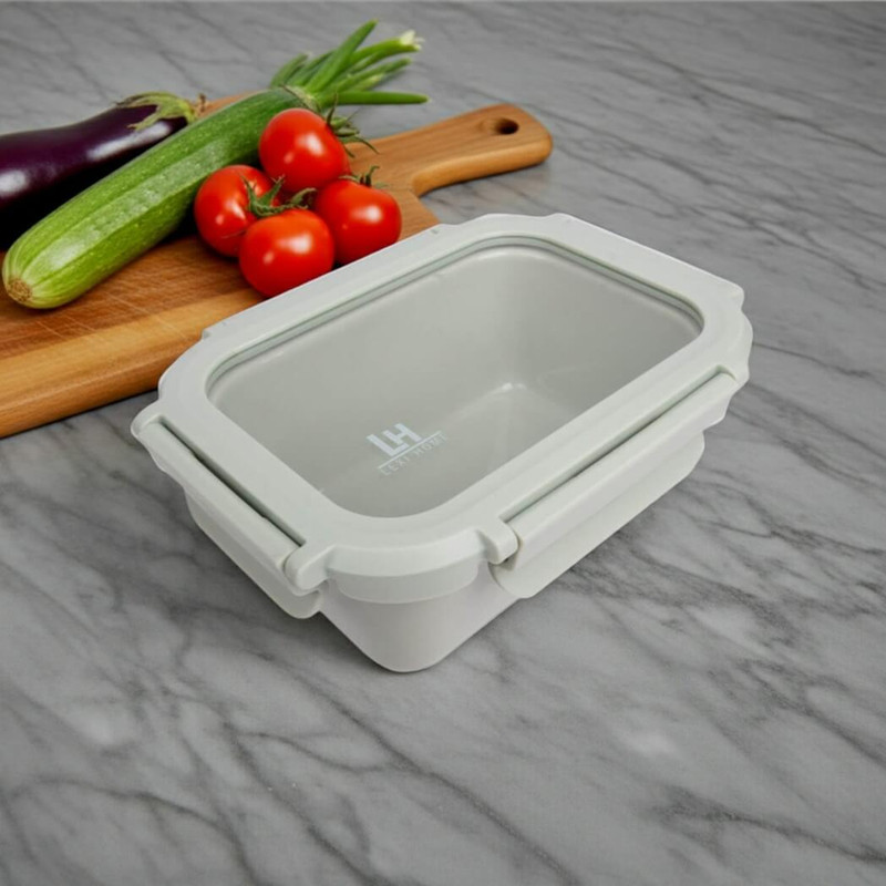 Lexi Home  33.5 oz. Brixton Porcelain Ceramic Container with Glass Lid, Sage