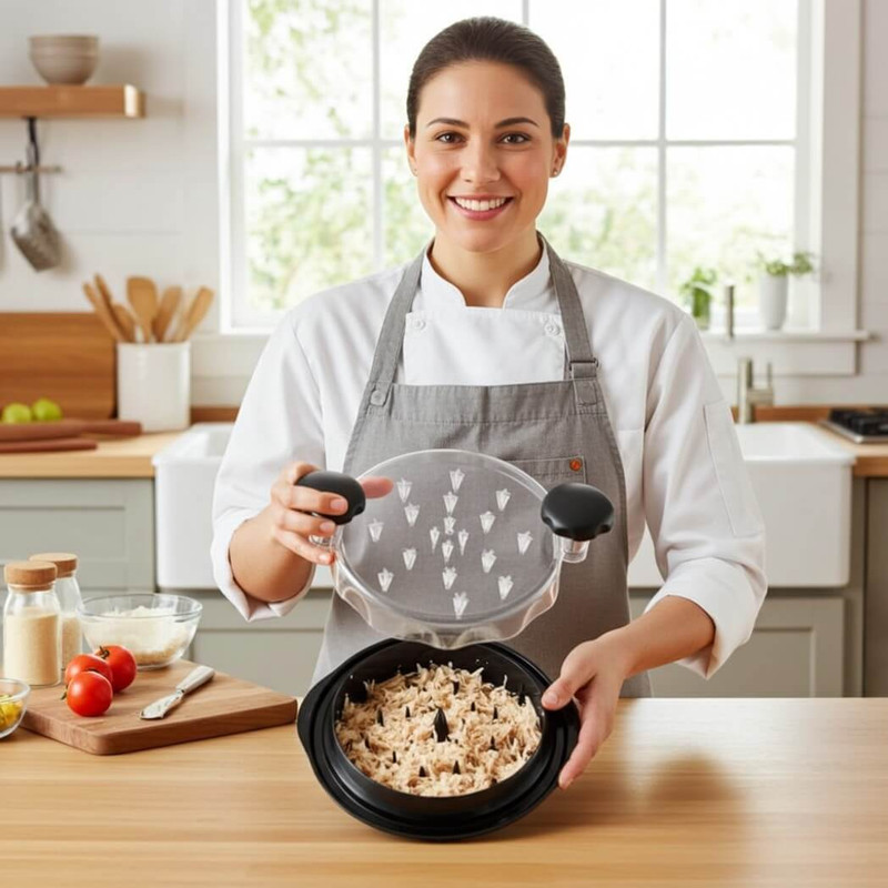 Chicken Shredder Tool with Clear Lid