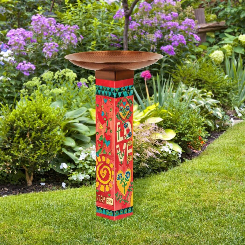 Studio M All We Need Birdbath  Art Pole with Copper Top
