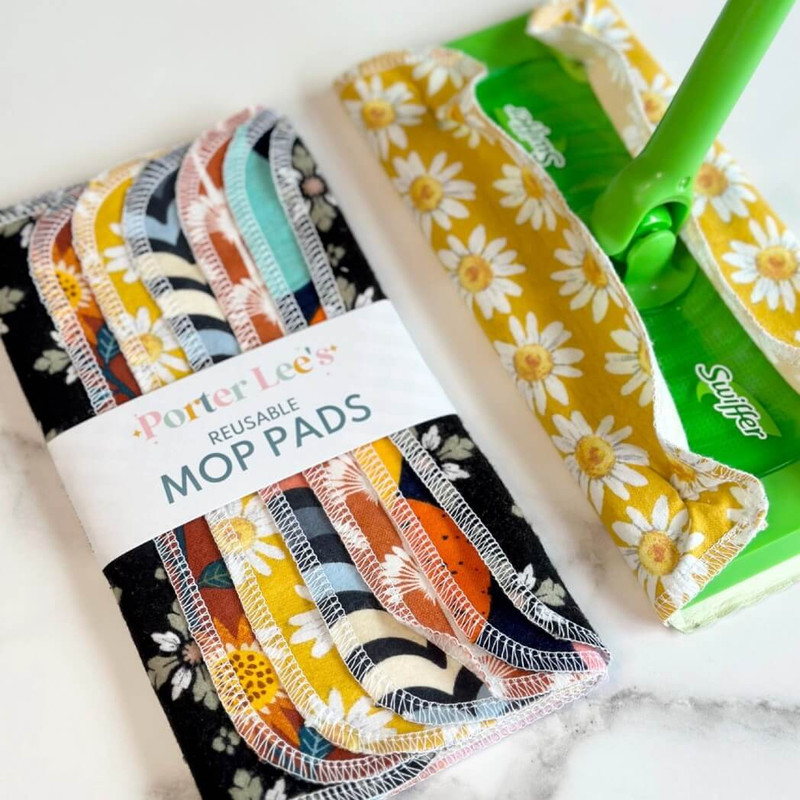 Porter Lee's Reusable Mop Covers, 6 Assorted Patterns