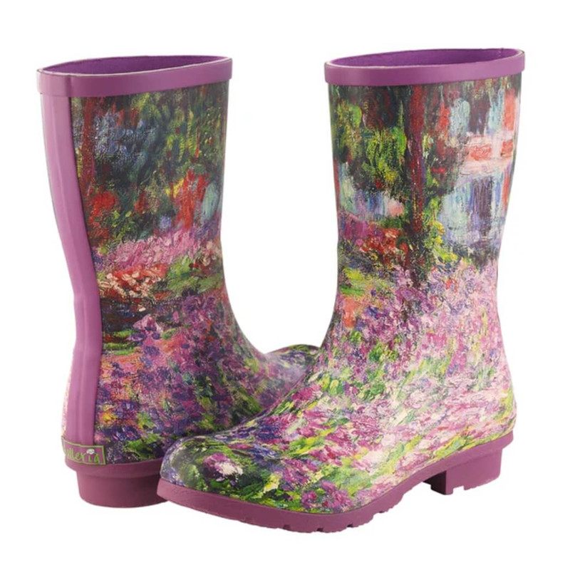 Galleria's Women's Mid-Calf Rain Boots, Monet Garden
