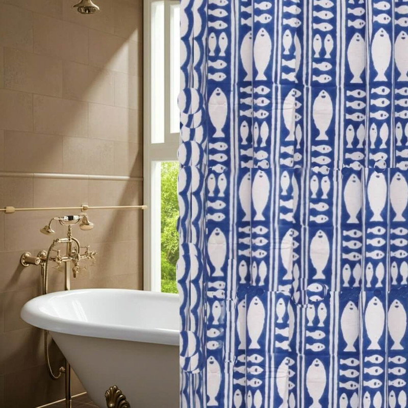 Natural Habitat Shower Curtain,  Striped Fish