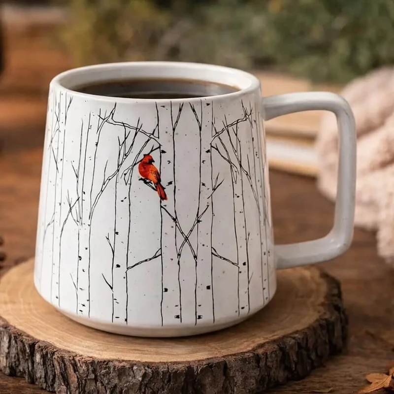 Artsy Em Mug - Cardinal in the Grove