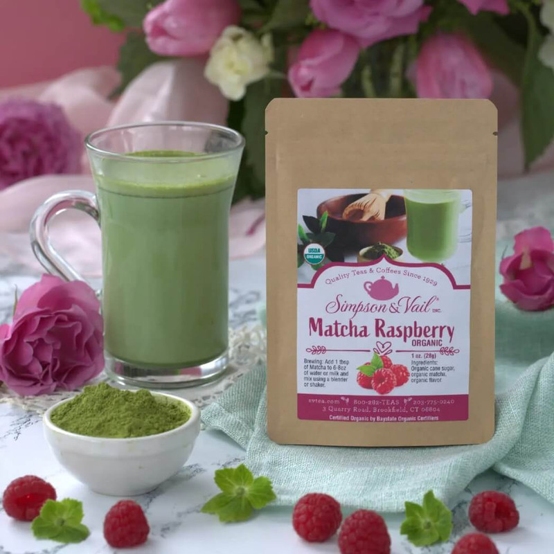 Simpson & Vail Matcha Powdered Green Tea - Raspberry -4 Oz.