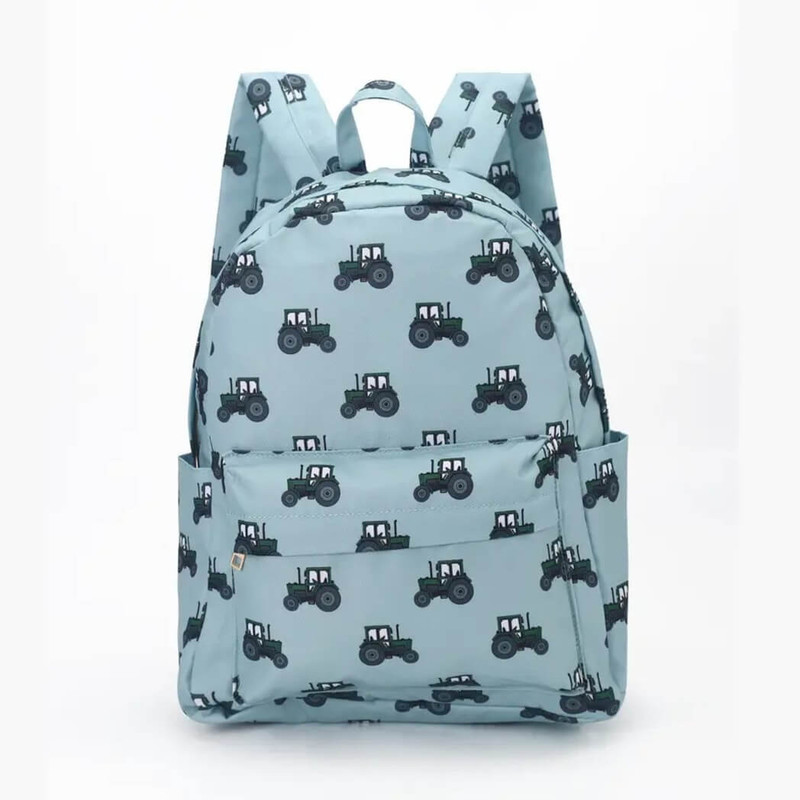 Sassy Kids Blue Tractor Backpack, 13 x 5 x 17 H, Grade School Backpack