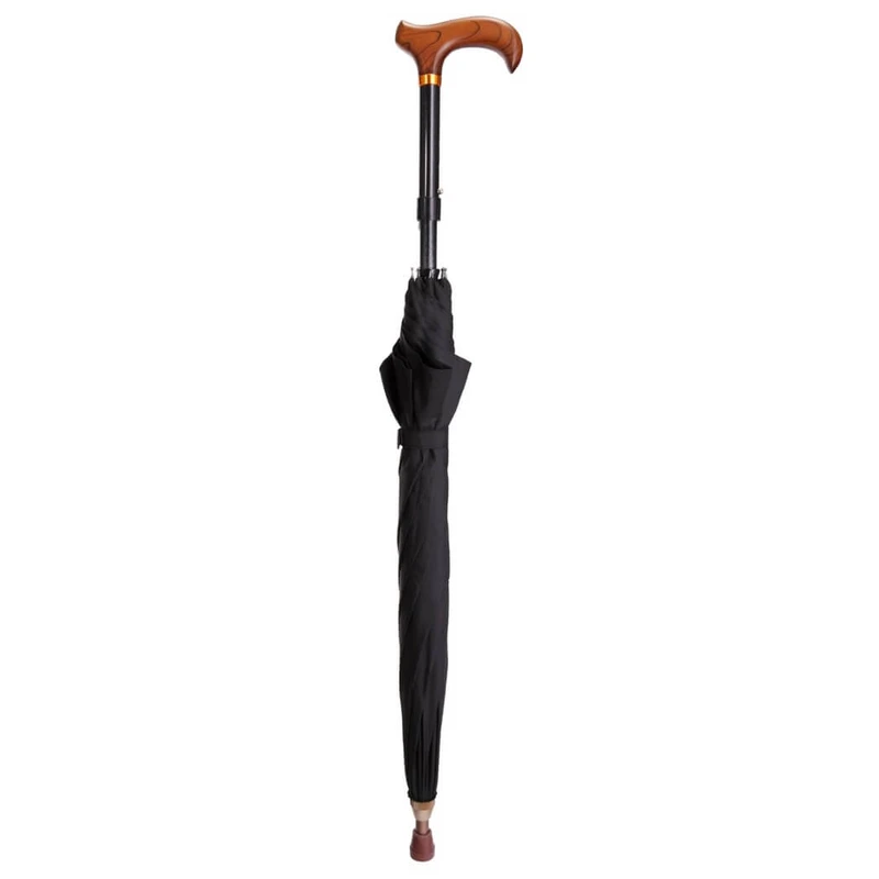 Harvy Canes Umbrella Cane with Derby Handle, Black