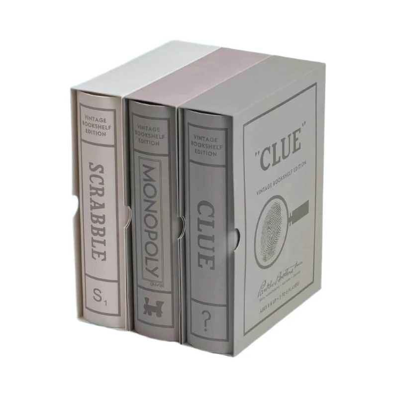 WS Game Scrabble, Monopoly, Clue Vintage Bookshelf Assortment