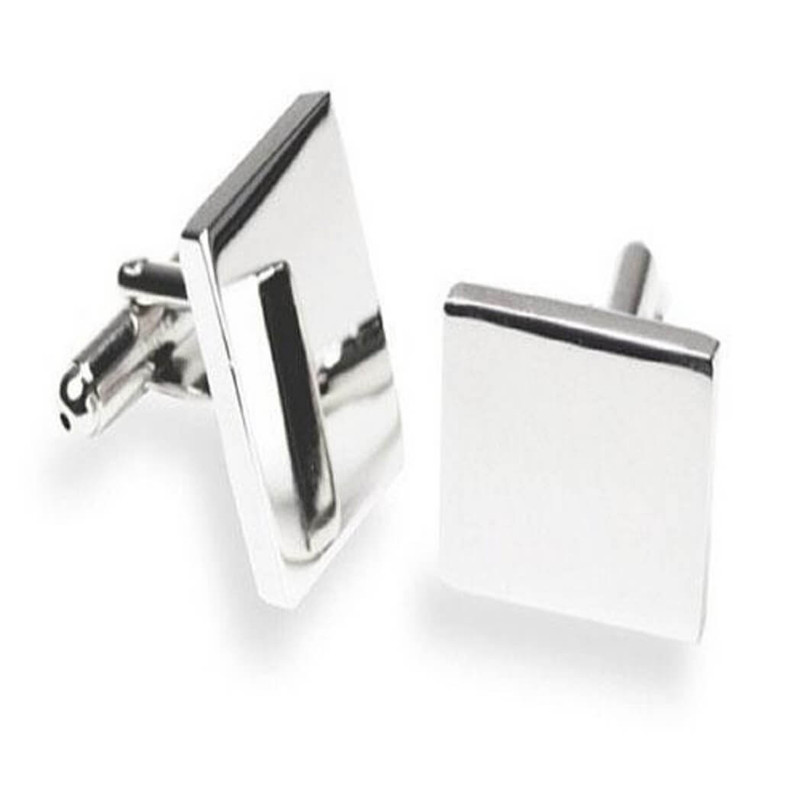 Natico Originals Polished Silver Finish Cufflinks