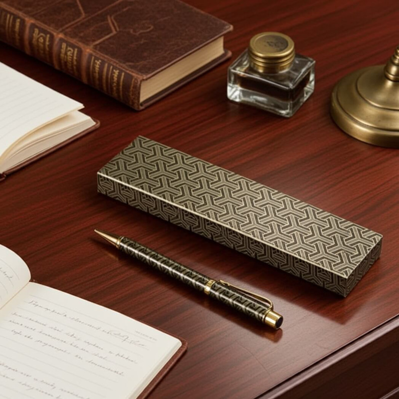 Fringe Studio Black Weave Pen in Gift Box