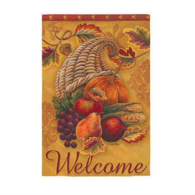Evergreetings Card & Garden Flag, Horn of Plenty Evergreetings Card & Garden Flag, Horn of Plenty