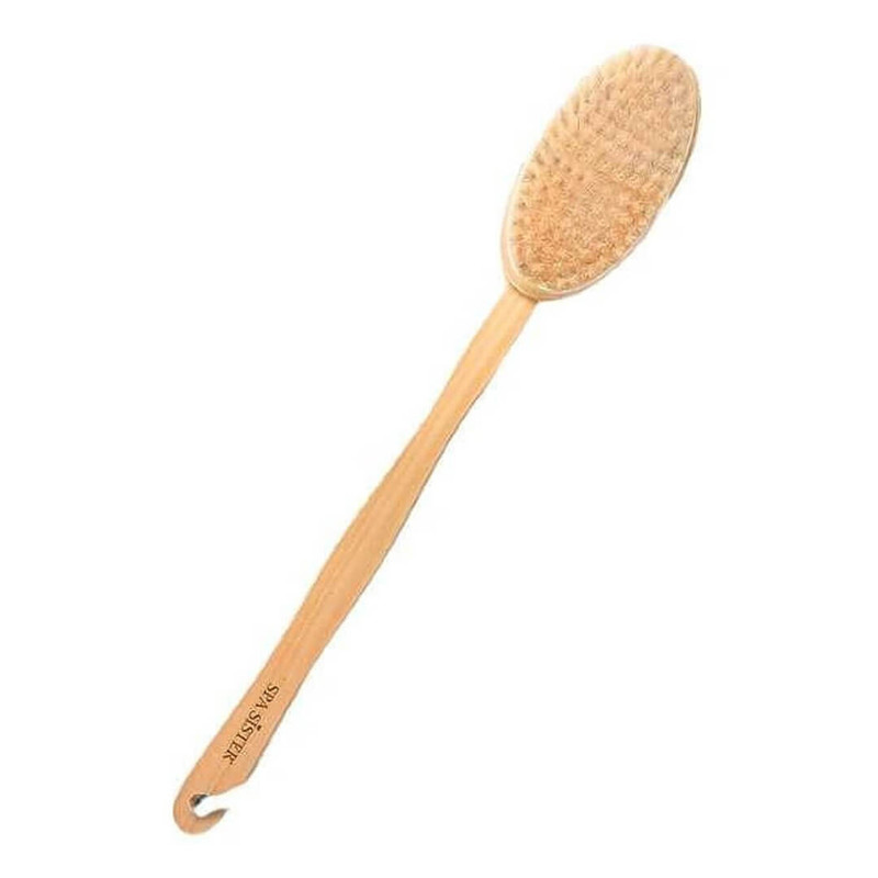 Spa Sister Long Handle Beechwood Bath Brush